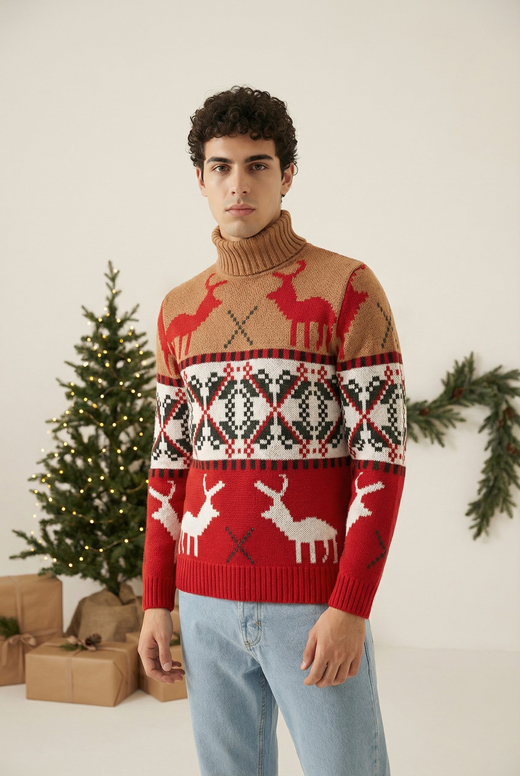 Maglione Dolcevita Uomo Collo Alto Natale Art. Mg81