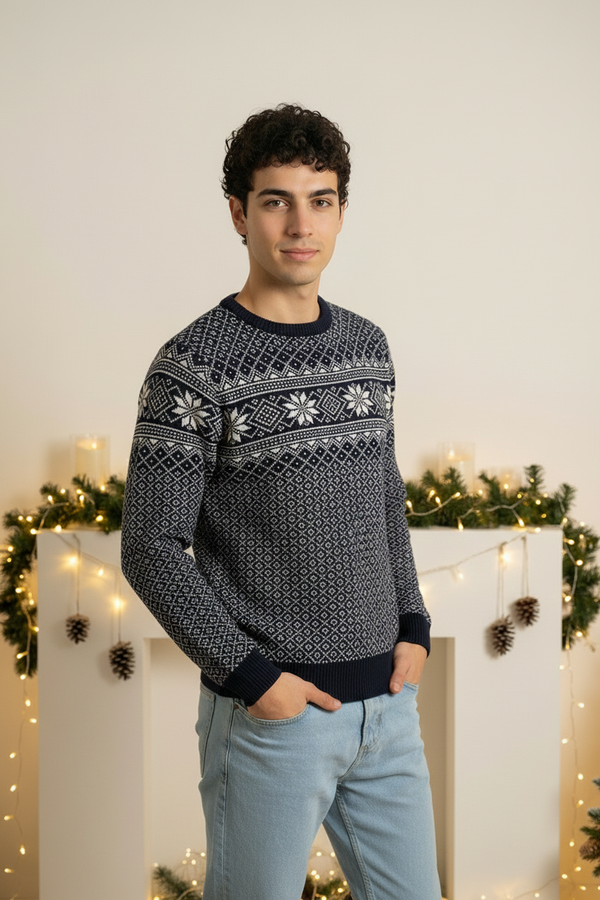 Maglione Natalizio Con Fiocchi Art. Mg168