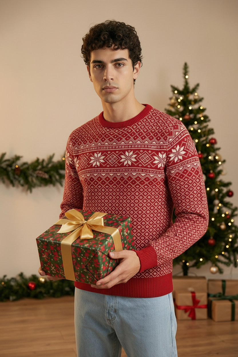 Maglione Natalizio Con Fiocchi Art. Mg168