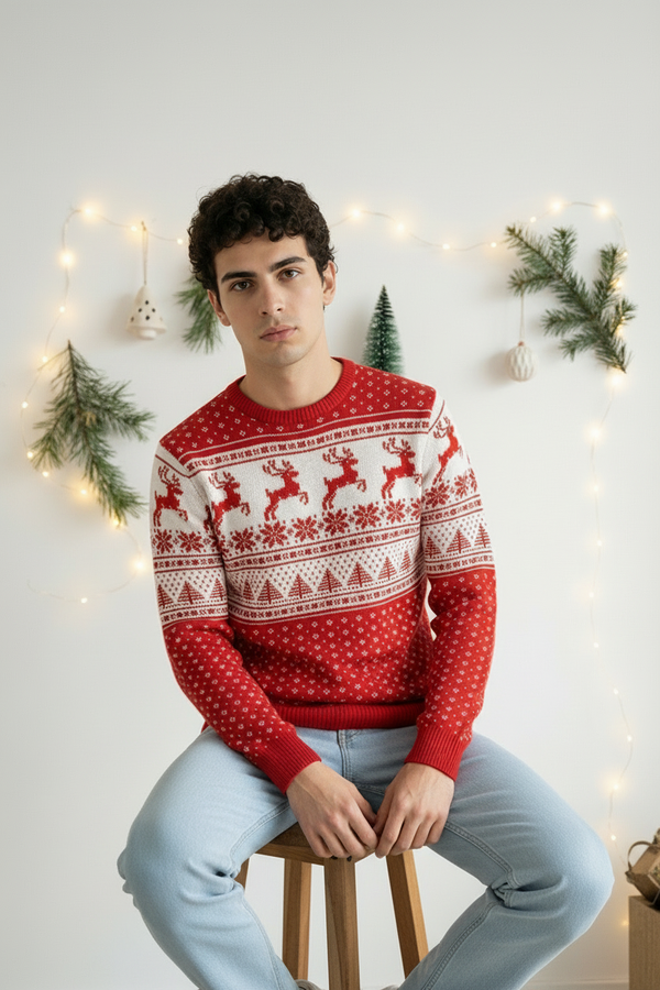 Maglione Natalizio Con Renne Art. Mg167