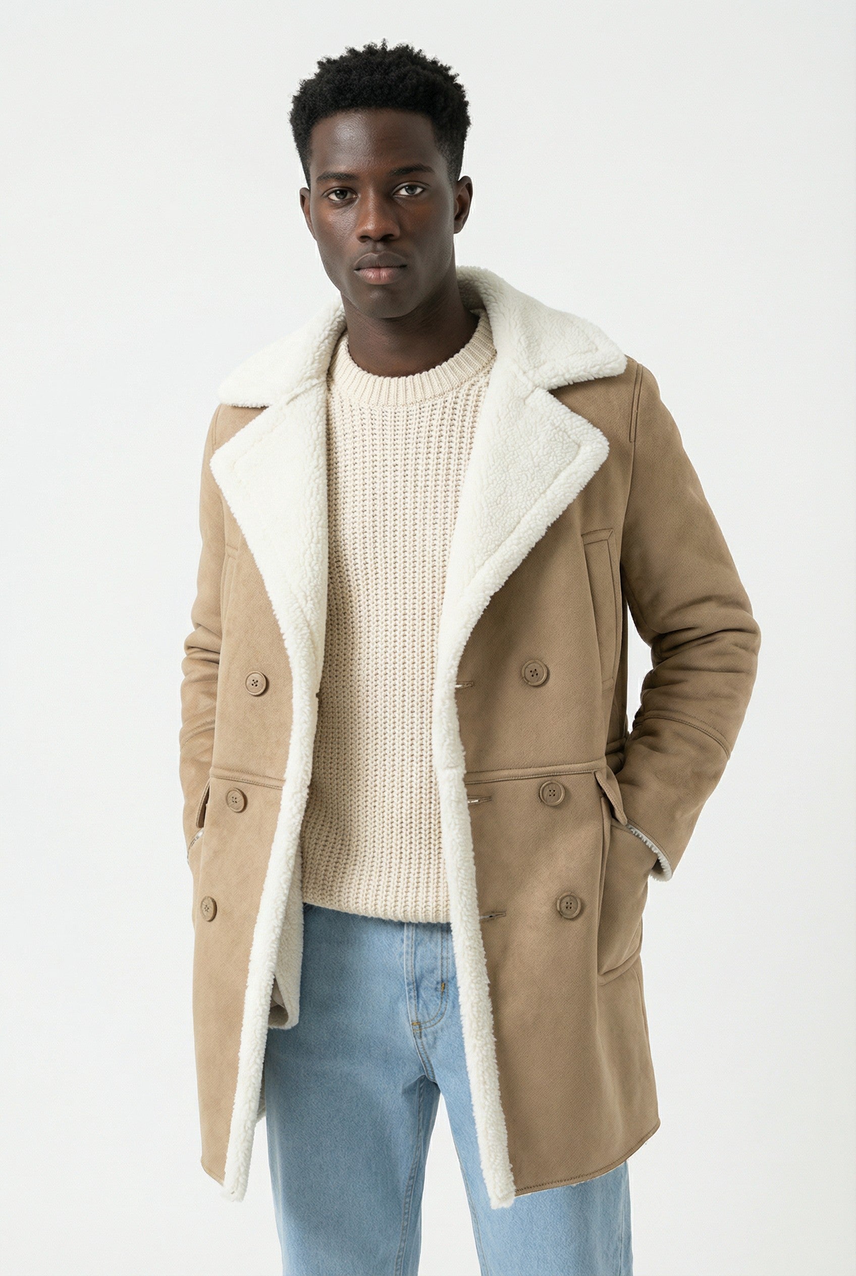 Cappotto Montone Doppio petto Interno in Pile Art. Cp38