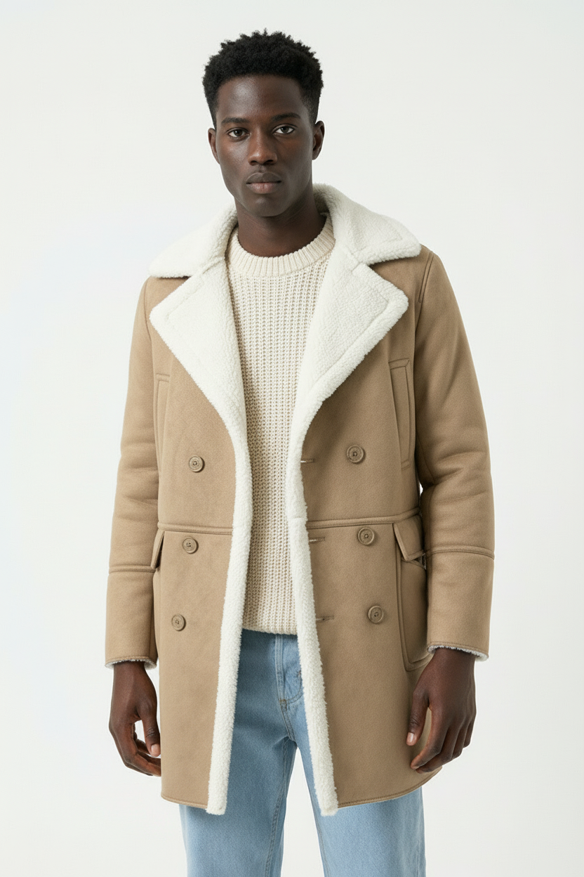 Cappotto Montone Doppio petto Interno in Pile Art. Cp38