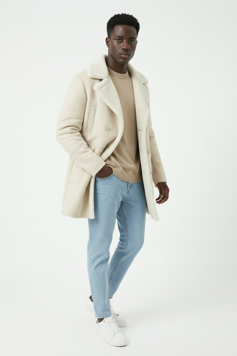 Cappotto Montone Doppio petto Interno in Pile Art. Cp38