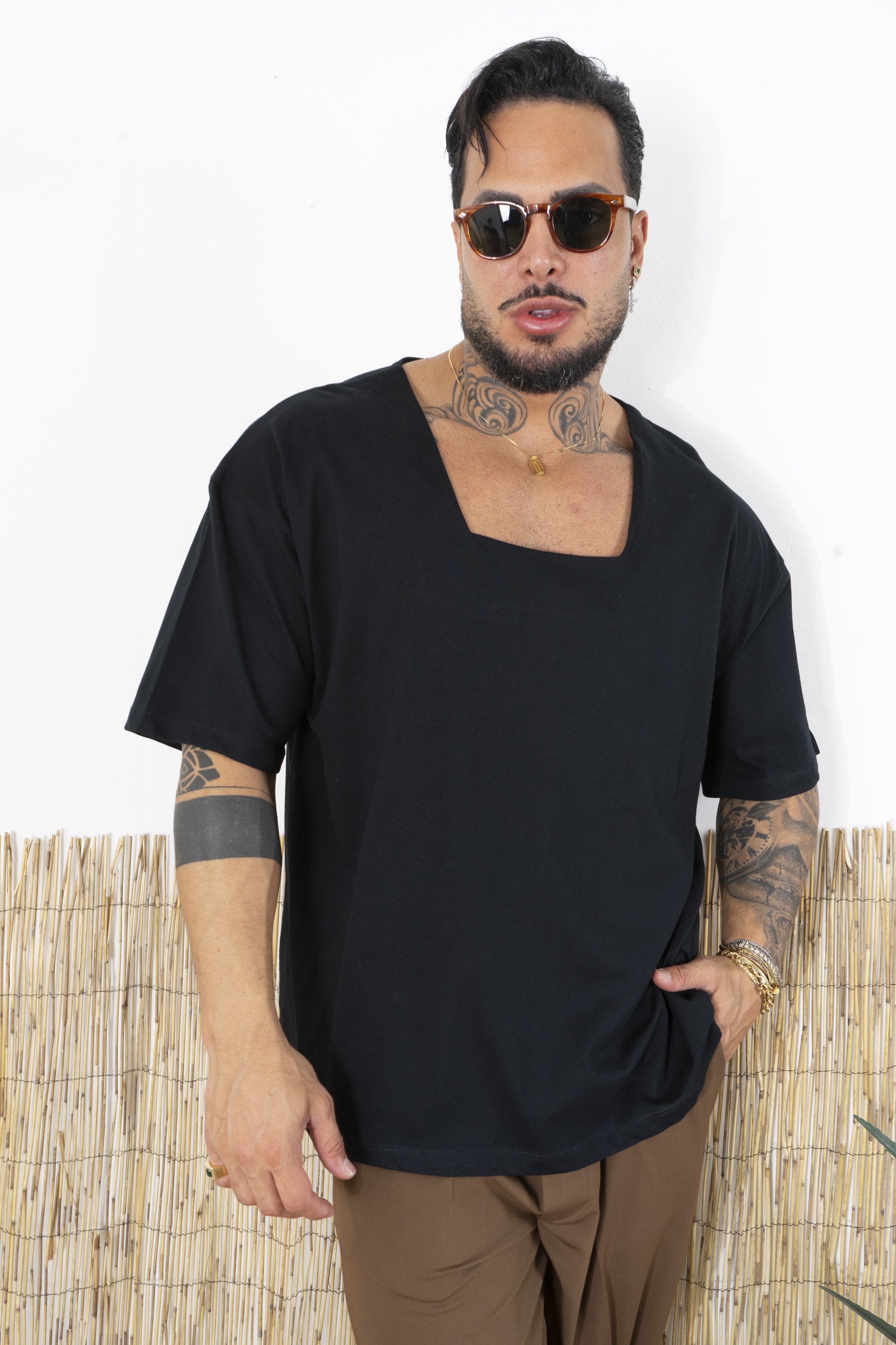 T-Shirt Uomo con Scollo Quadrato  Art. Ts265