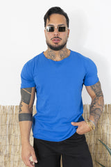 T-Shirt Tinta Unita Collo Largo taglio vivo Art. Ts103