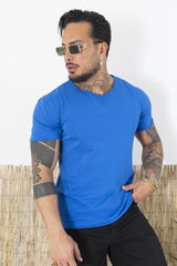 T-Shirt Tinta Unita Collo Largo taglio vivo Art. Ts103