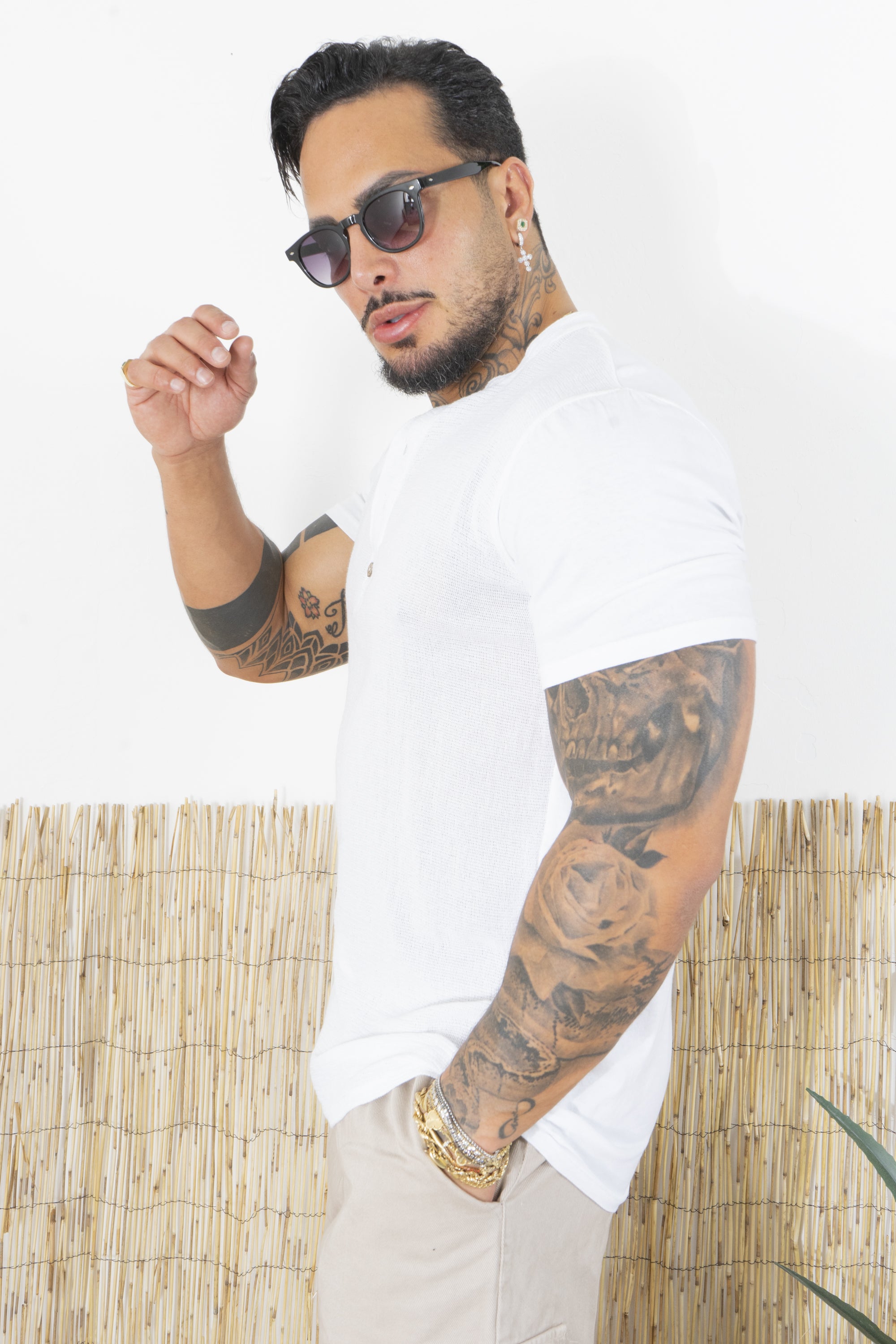 T-Shirt Uomo Cotone Con 3 bottoni Art. Ts141