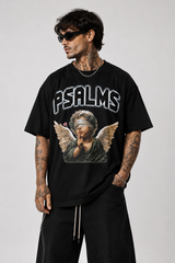 T-Shirt Uomo Con Stampa e Borchie ''Angels'' Over Crop Art. Ts292