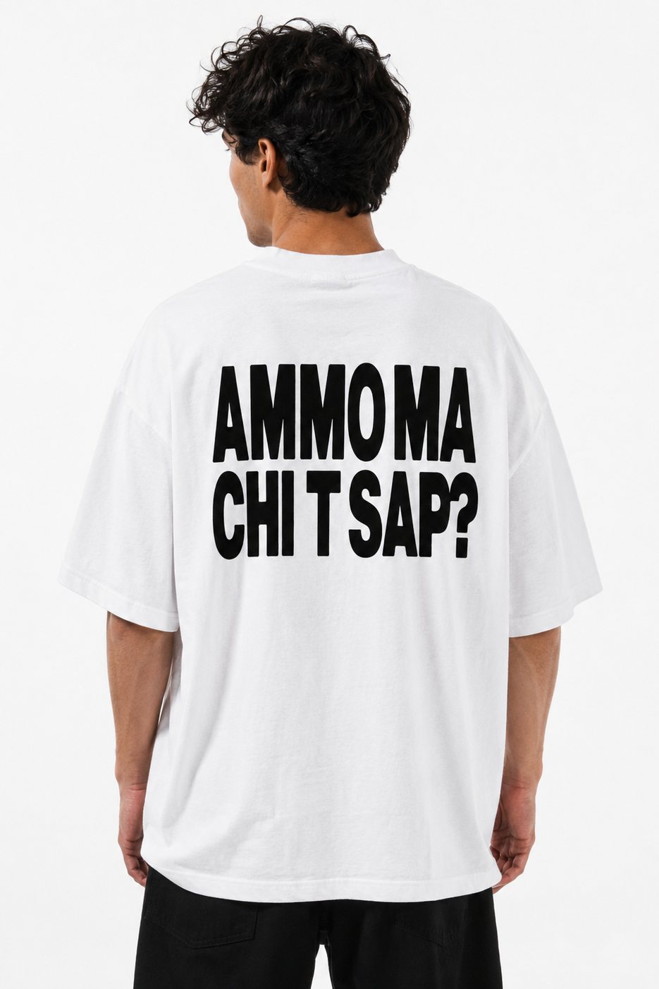 T-Shirt Con Stampa Retro ''Amo ma Chi T sap '' Art. Ts283