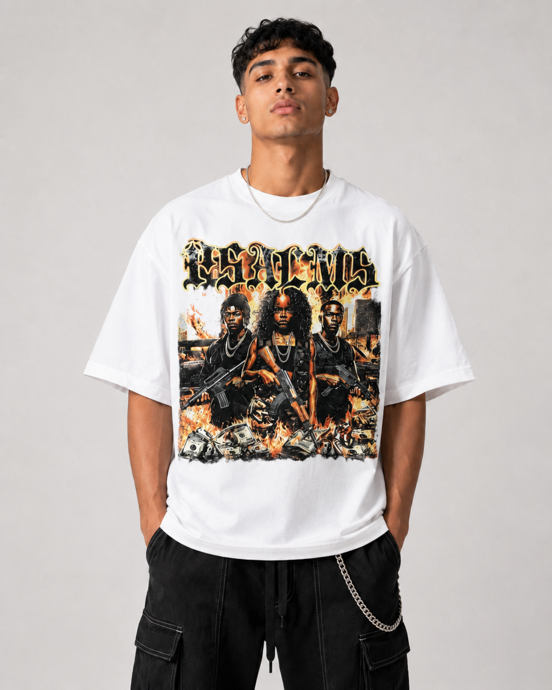 T-shirt ''Fire '' Con stampa Art. Ts302