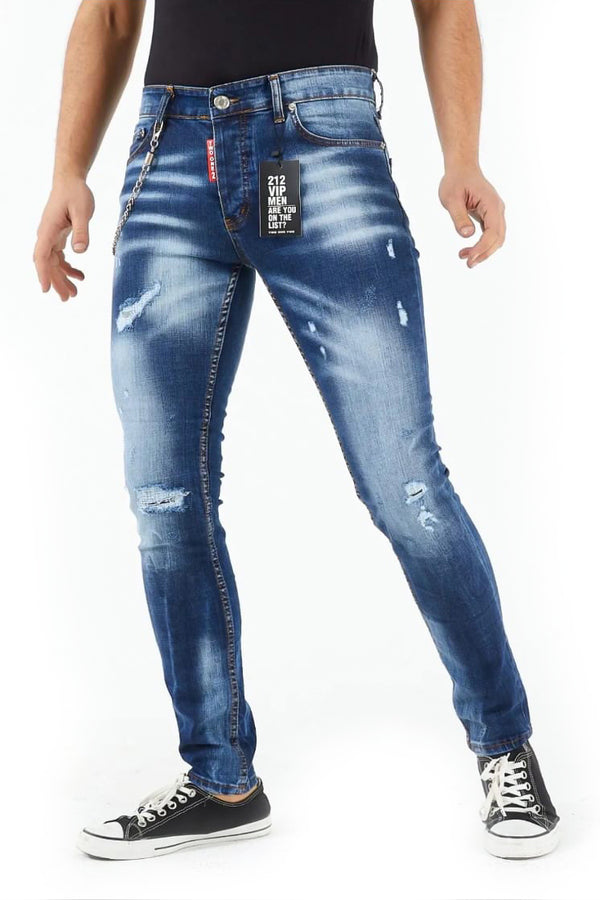 Jeans Uomo Slim Fit Con sfumature e Abrasioni Art. JS437