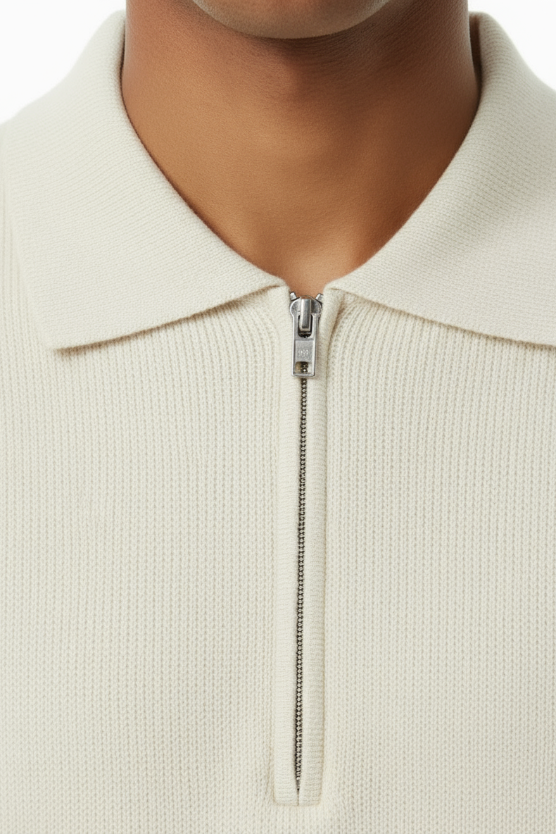 Maglione Uomo Polo con Zip e Colletto Art. Mg181