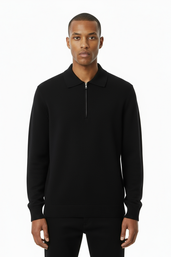 Maglione Uomo Polo con Zip e Colletto Art. Mg181