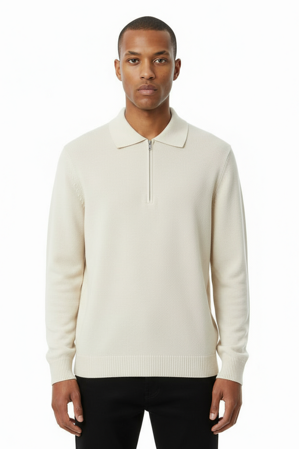 Maglione Uomo Polo con Zip e Colletto Art. Mg181