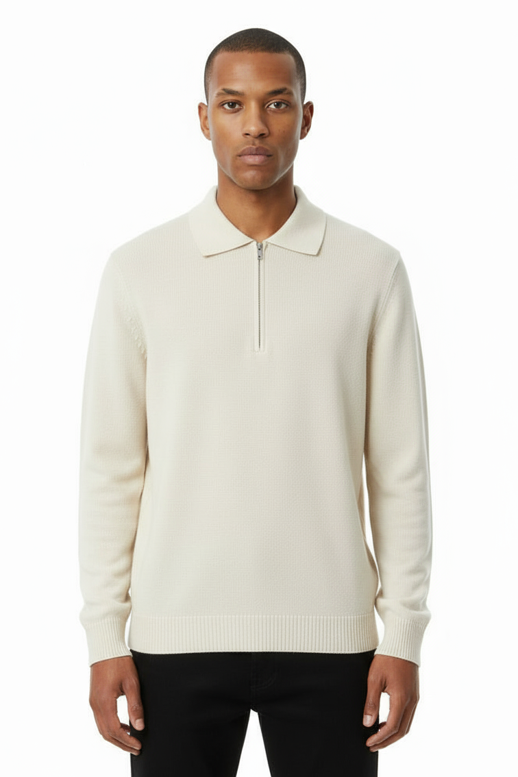 Maglione Uomo Polo con Zip e Colletto Art. Mg181