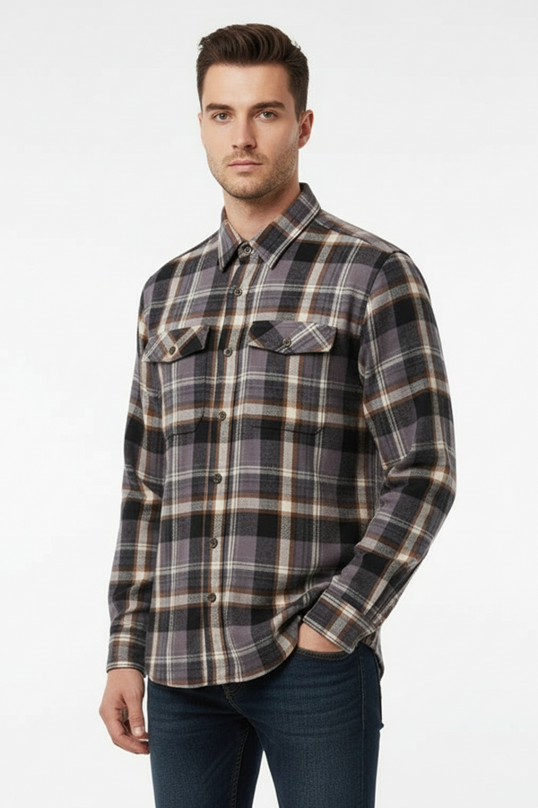 Camicia Uomo a Quadri in Flanella Art. Cm230