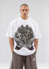 T-shirt Con Strass '' Blessed '' Art. Ts325
