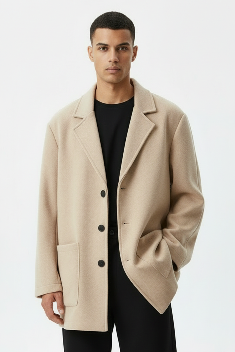 Cappotto Uomo Oversize a Tre Bottoni Art. Cp39