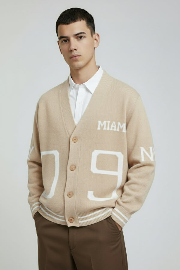 Cardigan Maglione Uomo Stile College “Miami 09” Art. Mg185