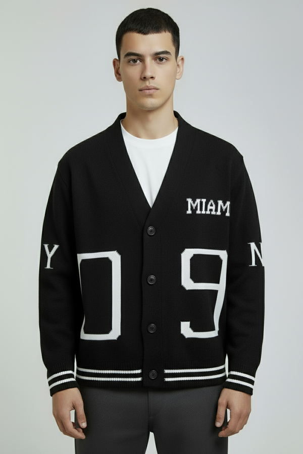 Cardigan Maglione Uomo Stile College “Miami 09” Art. Mg185