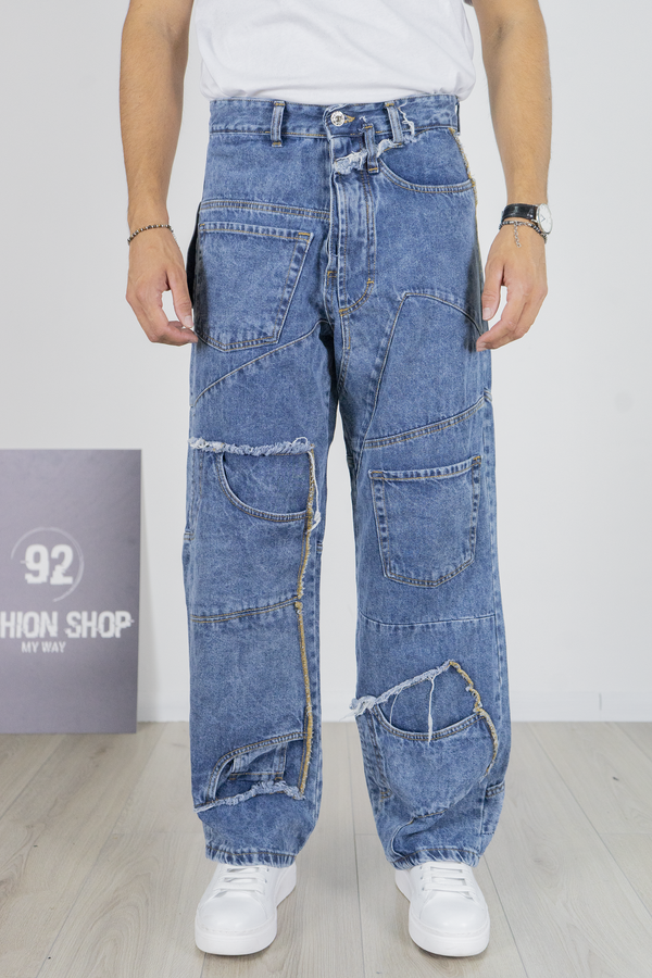 Jeans Cargo Super Baggy Art. Js544
