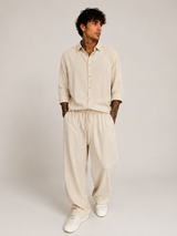 Coordinato In Lino Camicia + Pants Baggy Art. Cd137