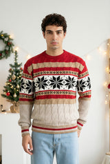 Maglione Uomo Fiocchi Di Neve ''Christmas Time'' Art. MG130