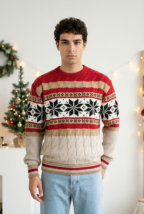 Maglione Uomo Fiocchi Di Neve ''Christmas Time'' Art. MG130