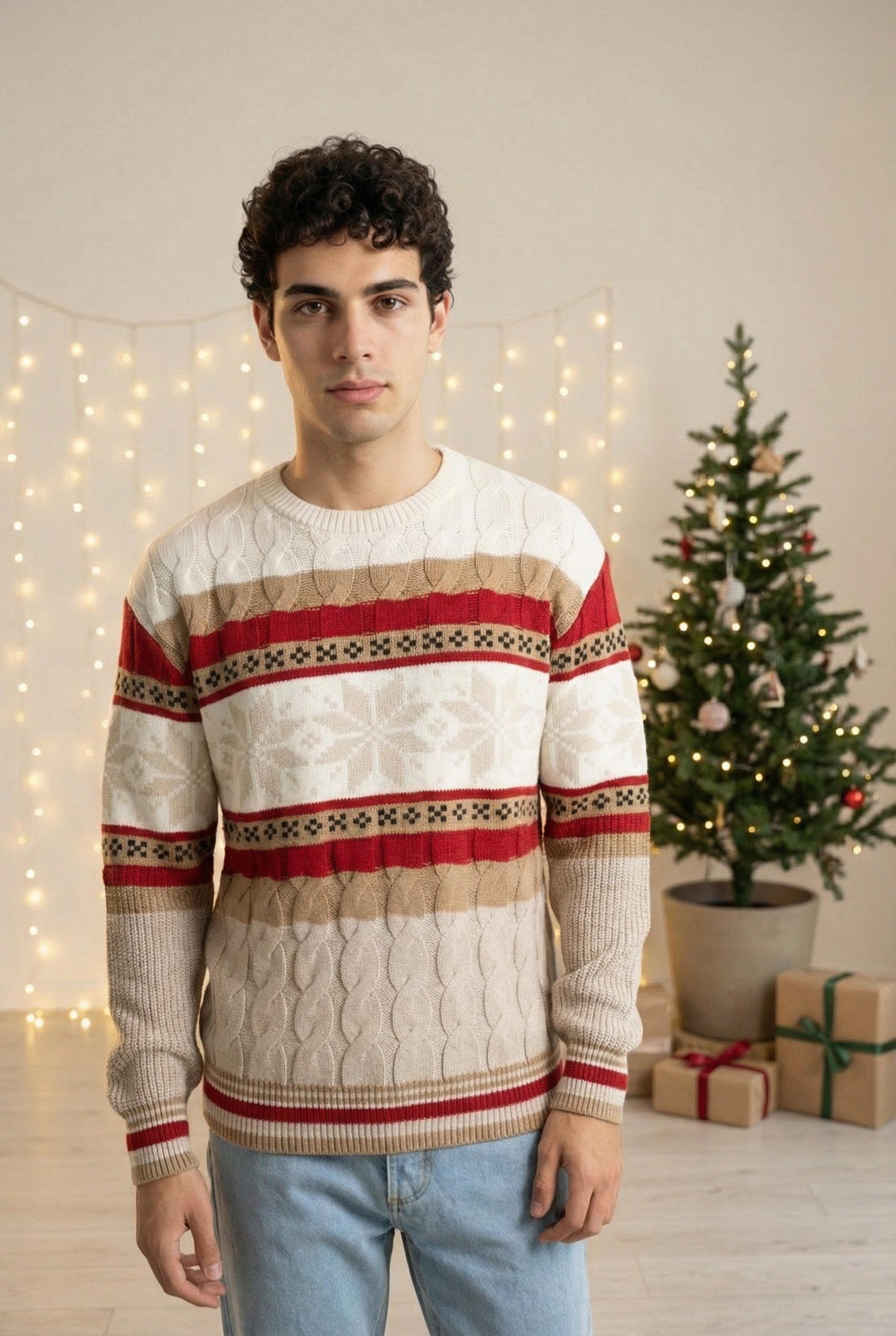 Maglione Uomo Fiocchi Di Neve ''Christmas Time'' Art. MG130