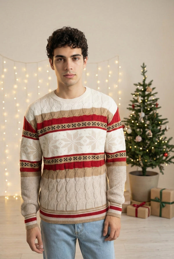 Maglione Uomo Fiocchi Di Neve ''Christmas Time'' Art. MG130