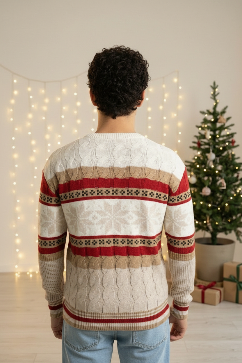 Maglione Uomo Fiocchi Di Neve ''Christmas Time'' Art. MG130