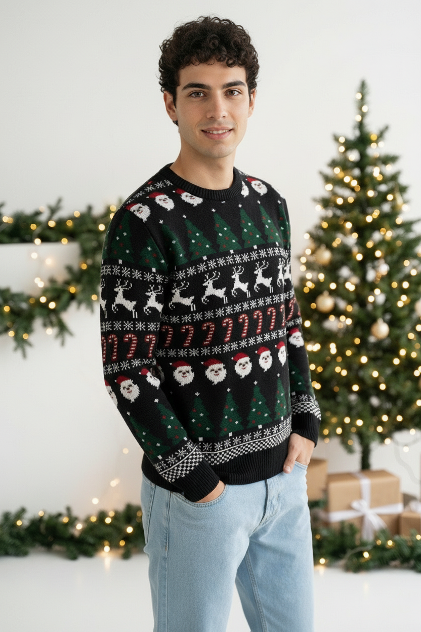 Maglione Uomo Natalizio Con Renne Art. MG131