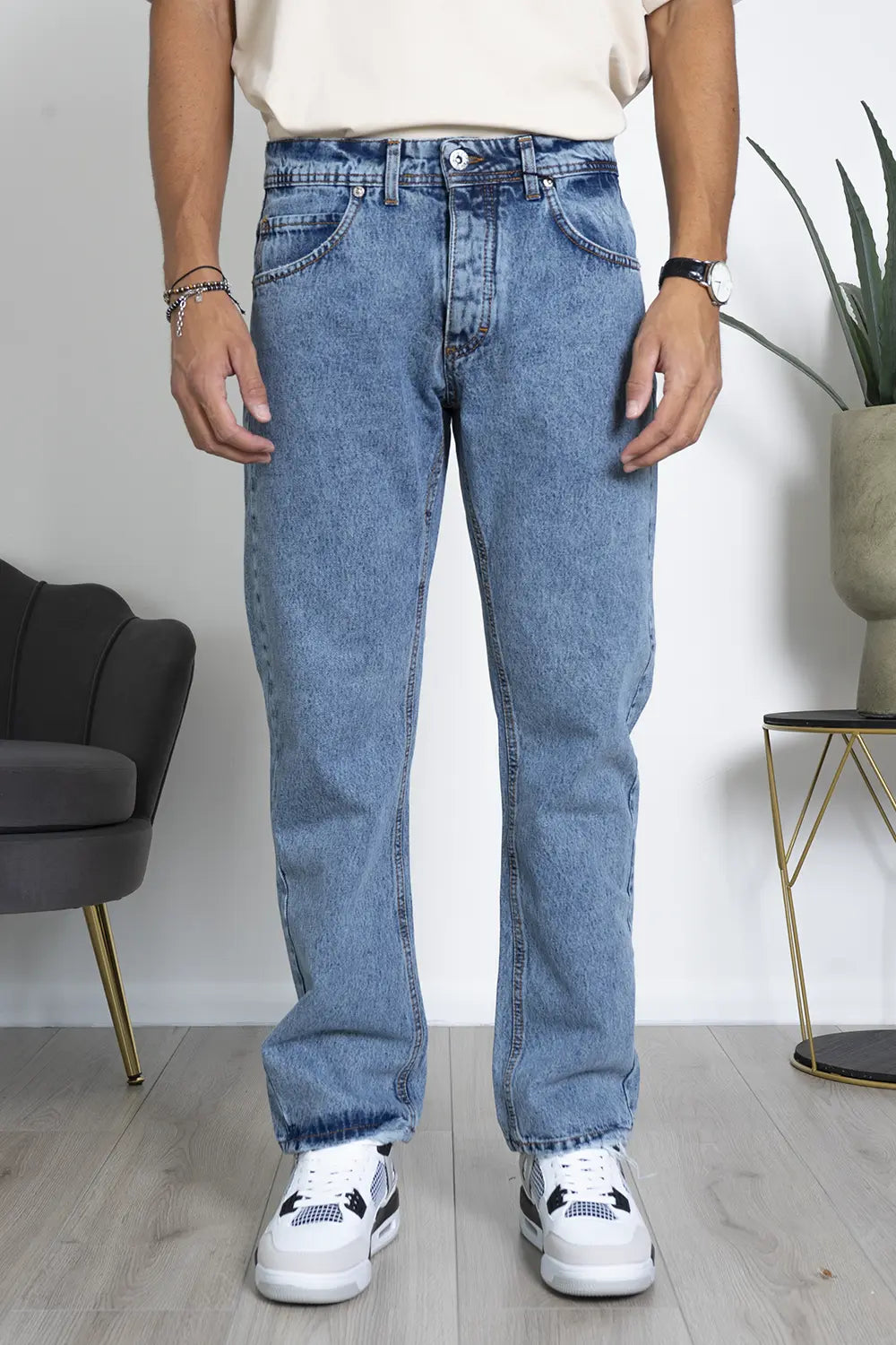 Jeans Basic sabbiato Straight Fit Art. Js471