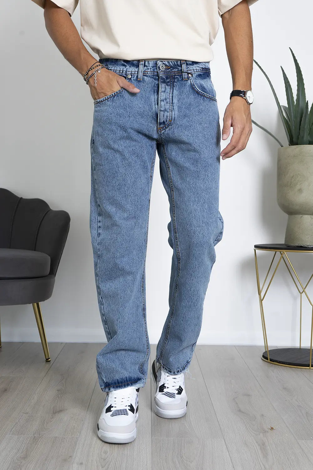 Jeans Basic sabbiato Straight Fit Art. Js471