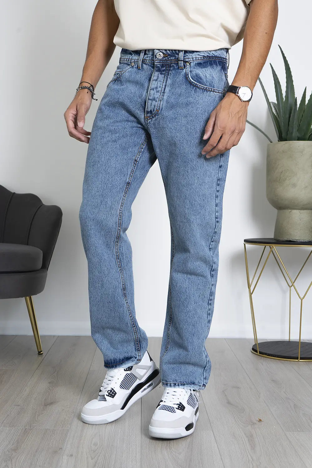 Jeans Basic sabbiato Straight Fit Art. Js471