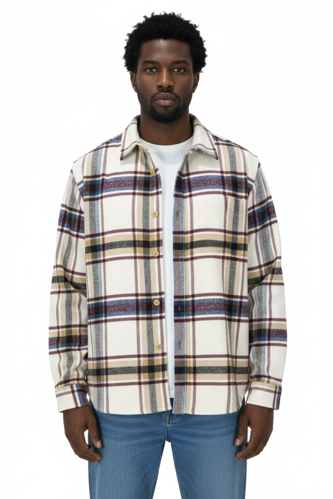 Camicione Uomo Giacca Flanella Fantasia Scozzese Art. Cm146