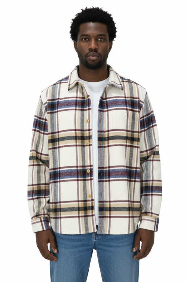 Men's Flannel Jacket Scottish Pattern Shirt Art. Cm146