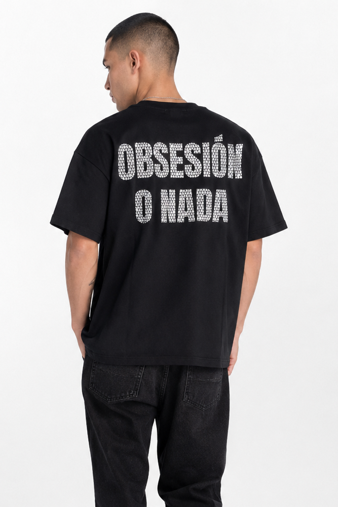 T-Shirt Con Stampa Retro ''Obsesion o nada '' Art. Ts284