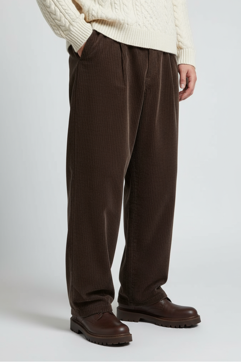 Pantalone Uomo in Velluto a Coste Loose Fit Art. Pt214