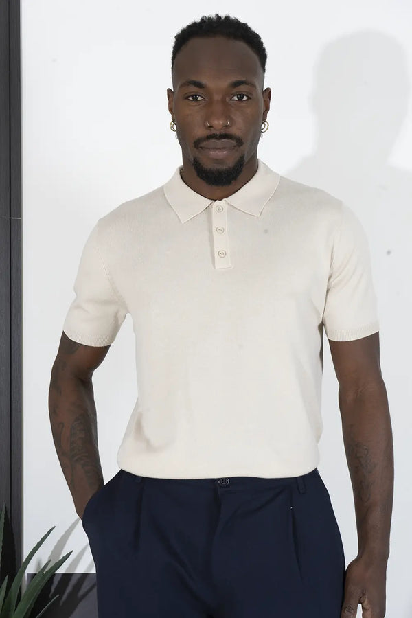 Polo Slim Fit pour homme en fil Art. Ts252