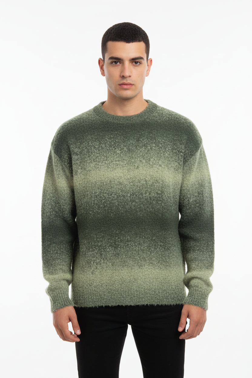 Maglione Uomo Degradé Morbido Sfumato Girocollo Art. Mg184