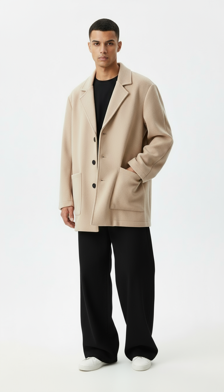 Cappotto Uomo Oversize a Tre Bottoni Art. Cp39