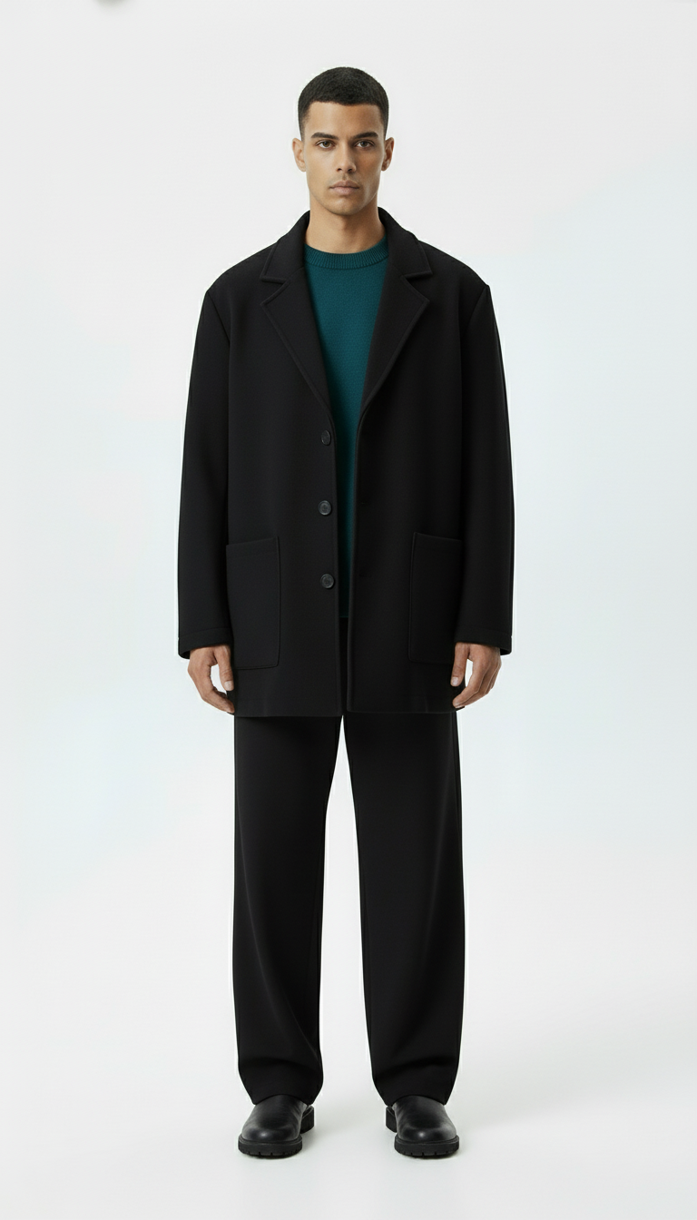 Cappotto Uomo Oversize a Tre Bottoni Art. Cp39