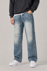 Jeans Straight Fit Sabbiato Art. Js573