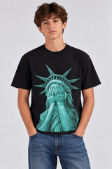 T-shirt Junior Oversize Con Stampa USA Art. JR-TS03