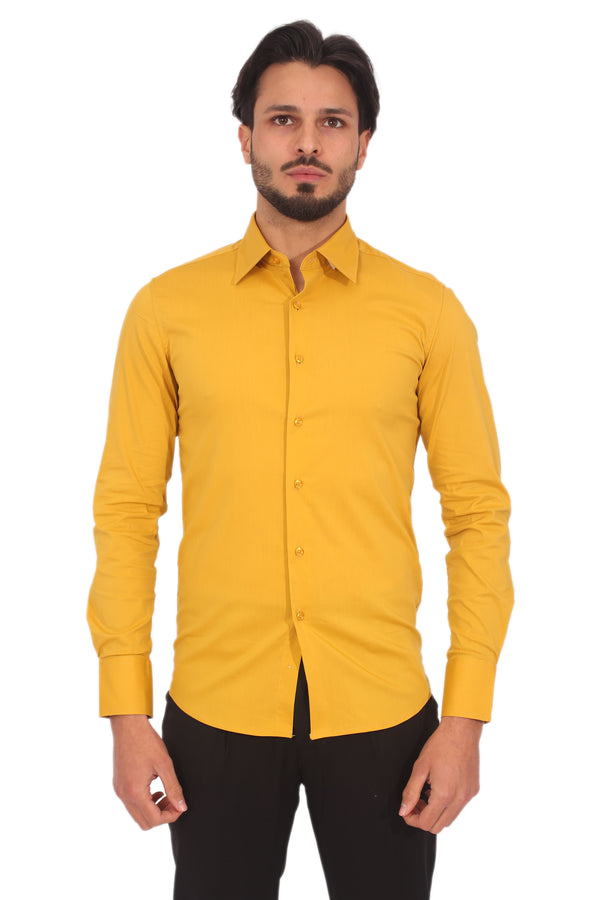 Chemise Slim Fit pour homme, couleur unie Art. Cm19