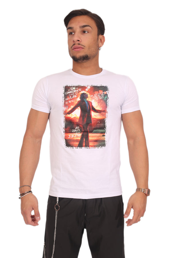 T-shirt homme imprimé sur le devant Joker Art. Ts49