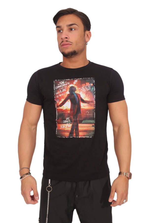 T-shirt homme imprimé sur le devant Joker Art. Ts49