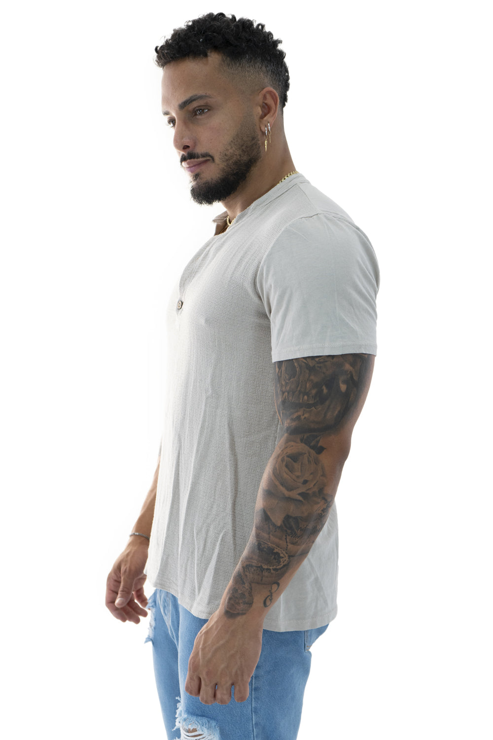 T-Shirt Uomo Cotone Con 3 bottoni Art. Ts141