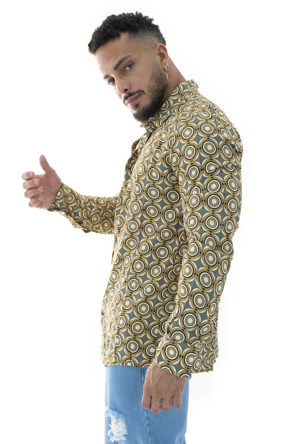 Camicia Uomo Fantasia In Viscosa Art. Cm43